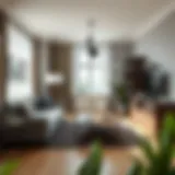 Stylish small living room with smart furniture arrangement