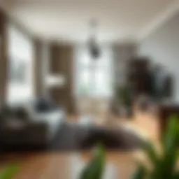 Stylish small living room with smart furniture arrangement