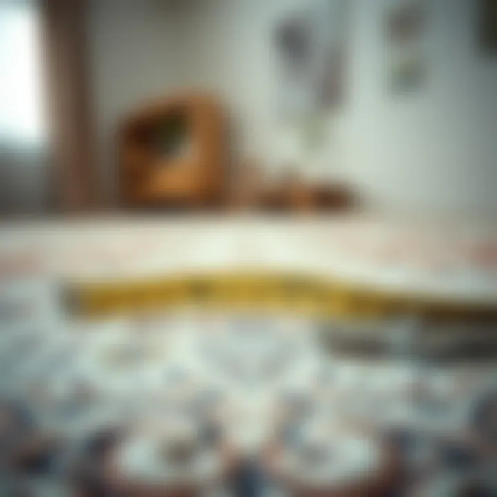 Measuring carpet dimensions in centimeters