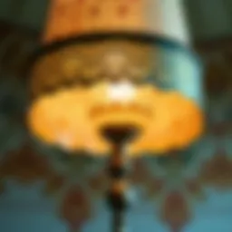 Beautifully designed lampshade with intricate patterns