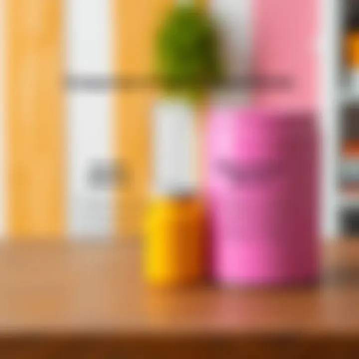 Illustration comparing the application methods of acrylic and polyurethane paints.