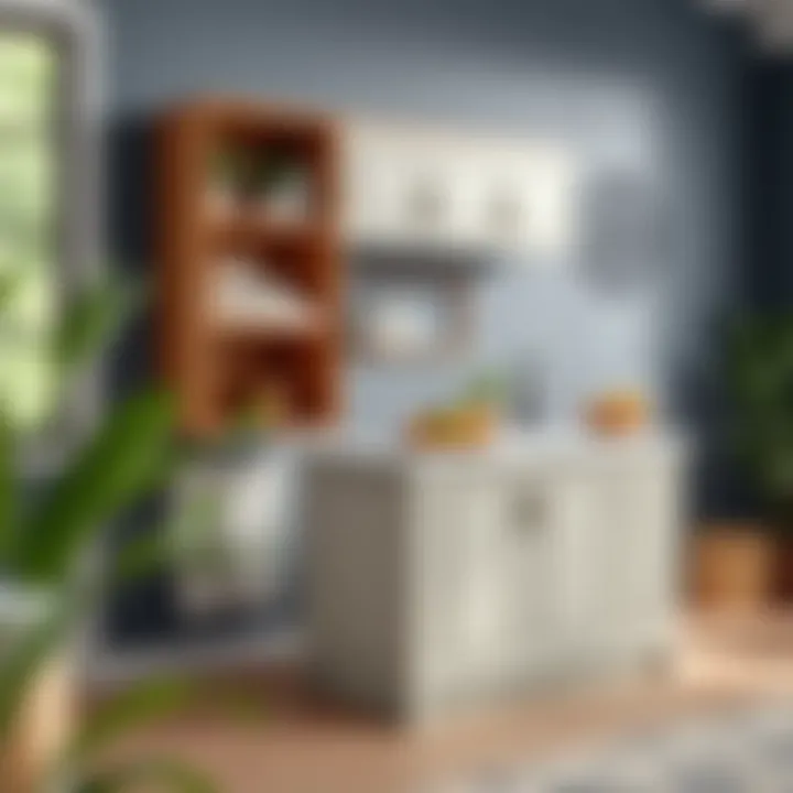 Compact island unit optimizing small space functionalities