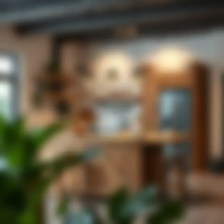 Rustic wooden island design enhancing a cozy kitchen atmosphere