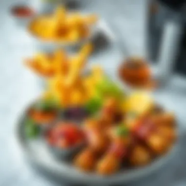 Healthy dishes prepared using air fryer