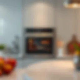 Modern built-in oven integrated into kitchen countertop