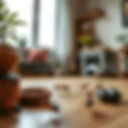 Illustration of ants in a home setting