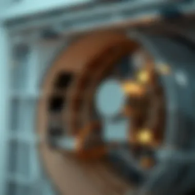 Close-up of the interior of an inverter air conditioner