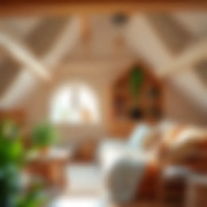 Cozy reading nook in an attic with natural light