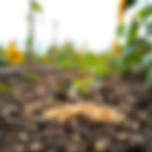 Preparing to Plant Sunflower Seeds Sunflower seeds in a garden bed ready for planting