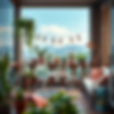 Functional balcony space showcasing creative use of furniture