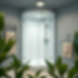 A pristine shower cabin showcasing cleanliness