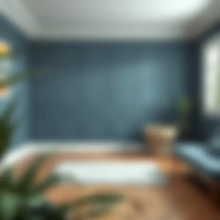 Mood created by different baseboard colors in a room