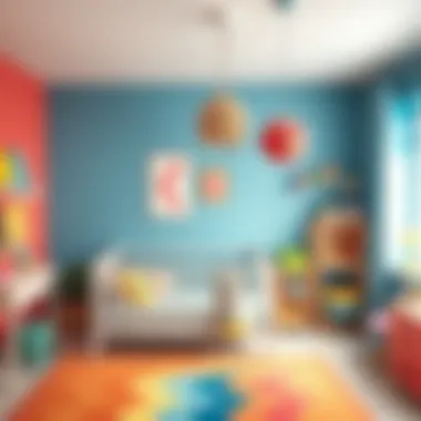 An engaging nursery with bright colors stimulating creativity and playfulness.