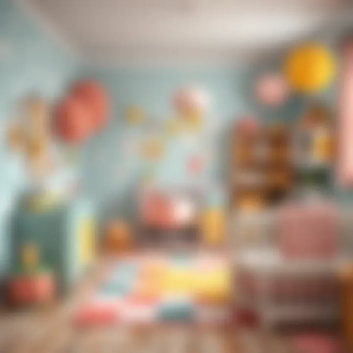 A themed nursery with colorful accents, reflecting a whimsical and imaginative space.