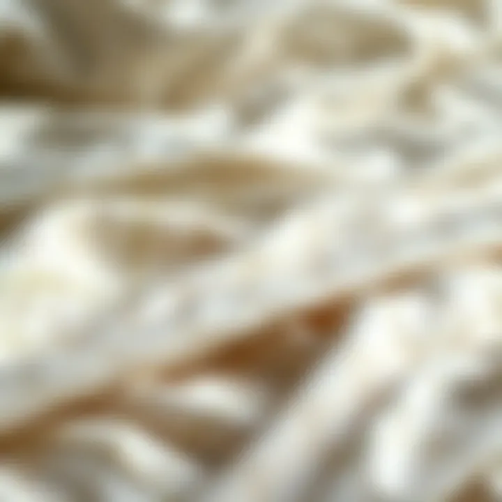 Exploring Fabric Textures in Bedding Options Detailed view of fabric textures in bedding options