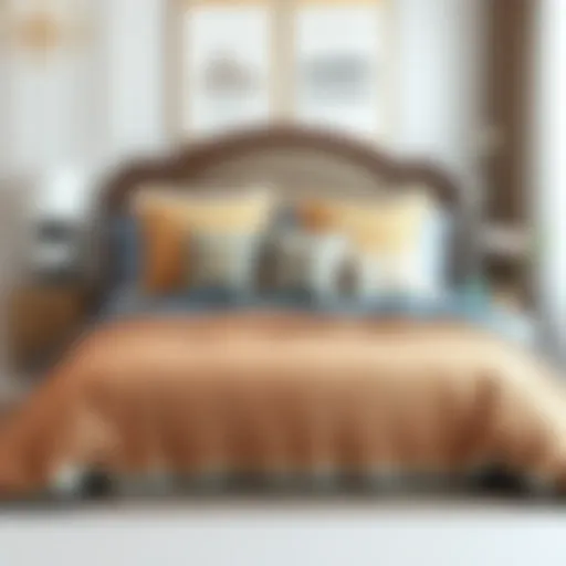 Luxurious bedding set displayed in an elegant bedroom