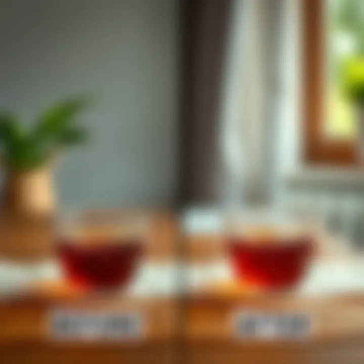 Before and after tea stain removal