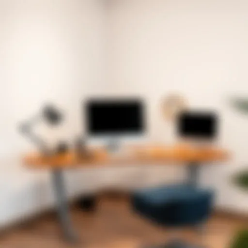 Stylish computer desk with ergonomic design