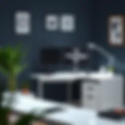 A stylish computer desk showcasing modern design elements