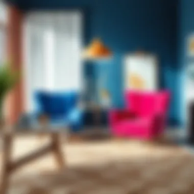 Modern decor featuring bold accent chairs