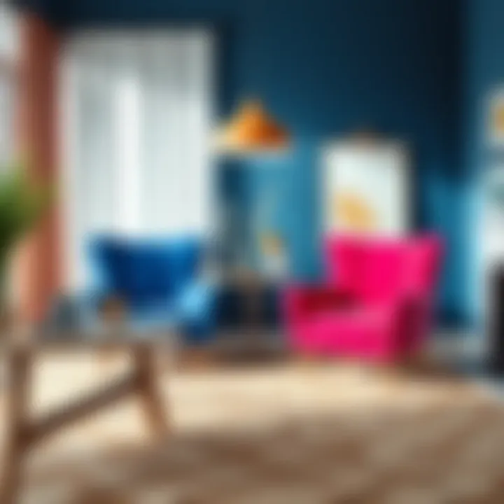 Modern decor featuring bold accent chairs