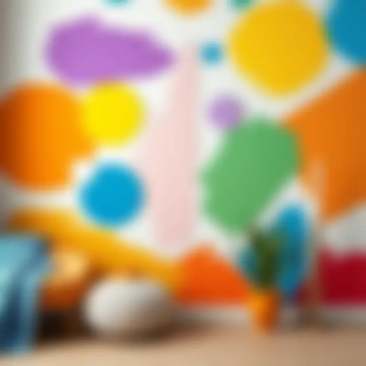 Vibrant color palette for wall paints