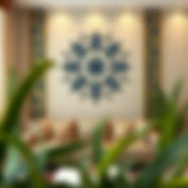 Stunning Accent Wall Design A beautifully painted accent wall featuring a unique pattern