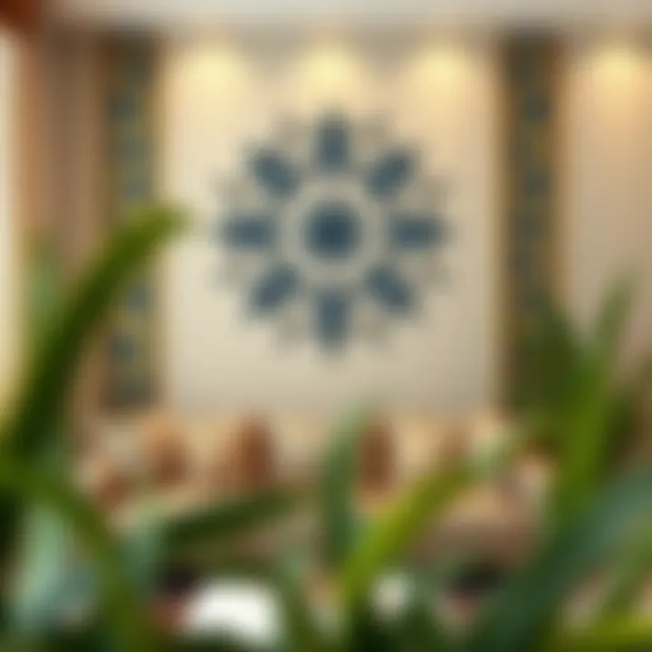 Stunning Accent Wall Design A beautifully painted accent wall featuring a unique pattern