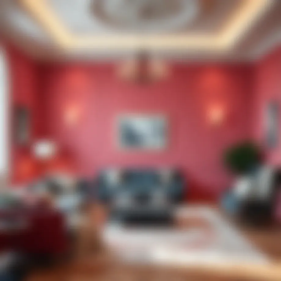 Elegant living room with a fresh coat of paint in vibrant colors