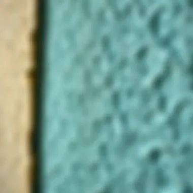 A close-up of a textured wall using sponge painting technique