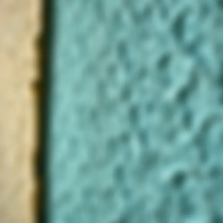 A close-up of a textured wall using sponge painting technique