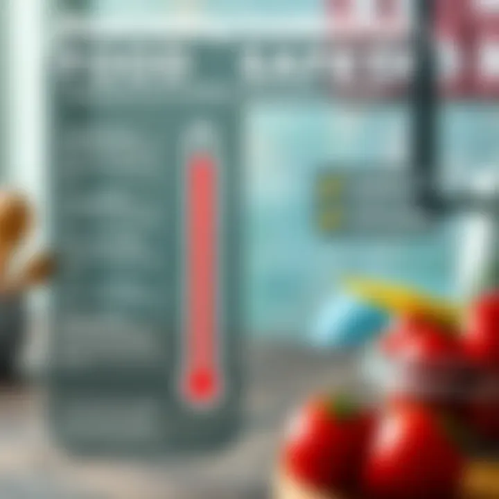 Infographic showing food safety temperatures