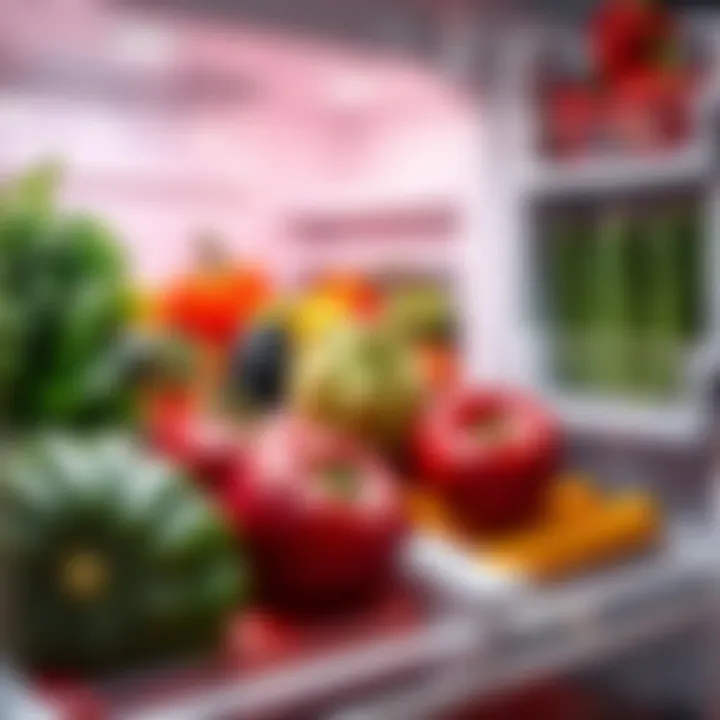 Fresh produce stored at ideal temperatures