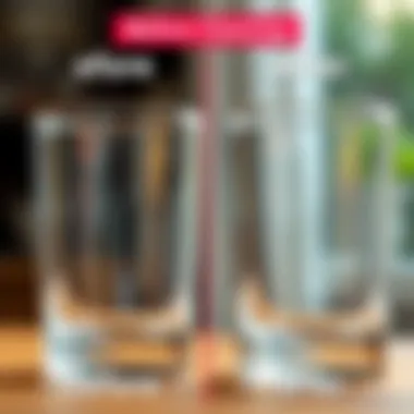 Before and after cleaning glass with silicone stains