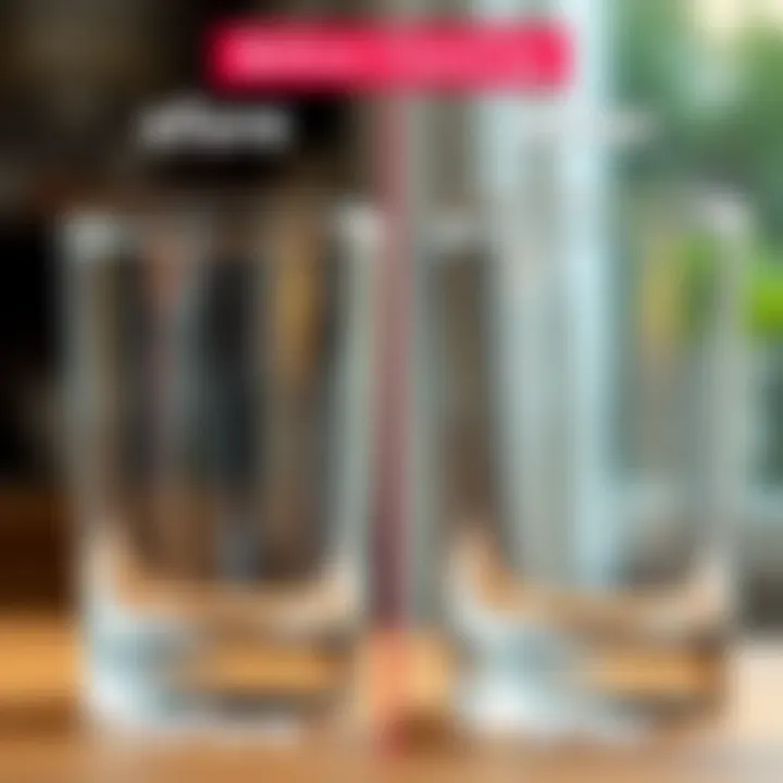 Before and after cleaning glass with silicone stains