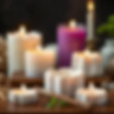 Different candle molds and tools