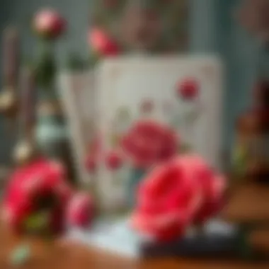 Elegant ceyiz listesi defteri with floral designs