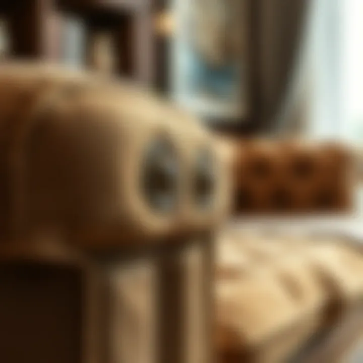 Close-up of Chester sofa's intricate detailing and craftsmanship