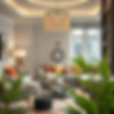 Aesthetic living room showcasing decorative accessories