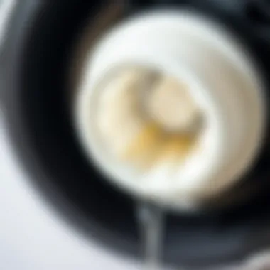 A close-up view of a clean aspirator filter showcasing its pristine condition.