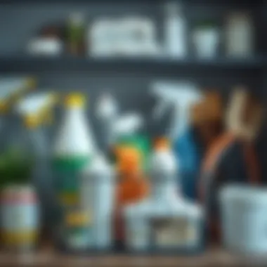 Organized cleaning supplies