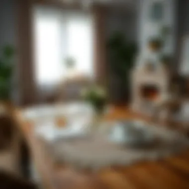 Handmade Crochet Placemats in a Cozy Living Space Cozy living space adorned with handmade crochet placemats