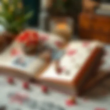 Creative scrapbook filled with memories