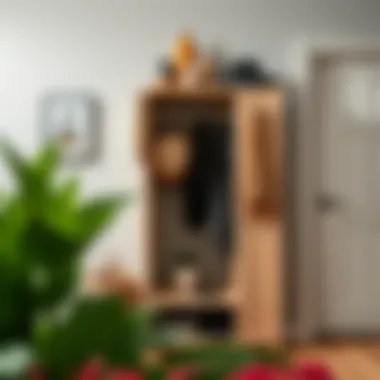 Compact vestiyer maximizing small entryway storage