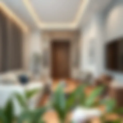 Modern Elegance: Narrow Vestiyer in Living Room Elegant narrow vestiyer design in modern living space