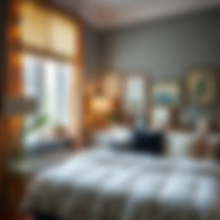 Stylish decor in a limited space bedroom