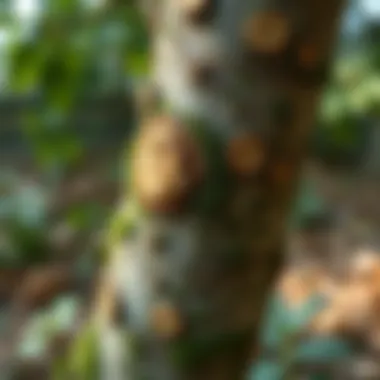 Signs of distress in a sapling