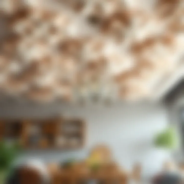 Diverse materials for suspended ceilings