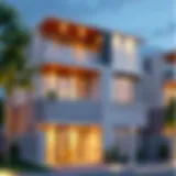 Contemporary duplex design showcasing modern architecture