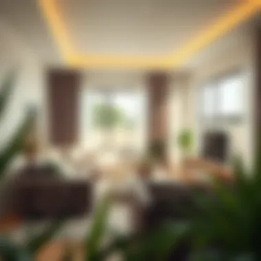 Spacious living area in a duplex with natural lighting